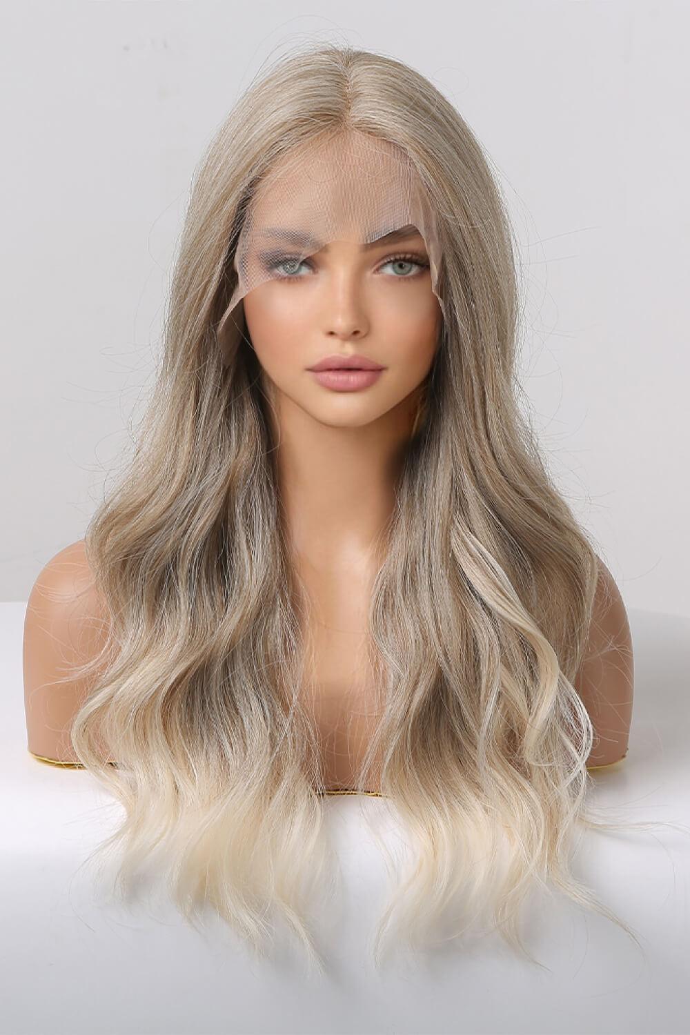 24" Medium Blonde Wavy Lace Front Wig - MXSTUDIO.COM