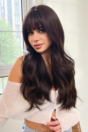 24'' Natural Look Wavy Full Machine Wig - MXSTUDIO.COM