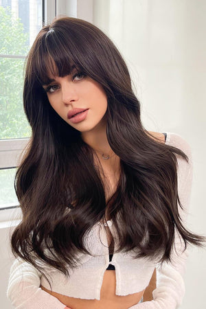 24'' Natural Look Wavy Full Machine Wig - MXSTUDIO.COM