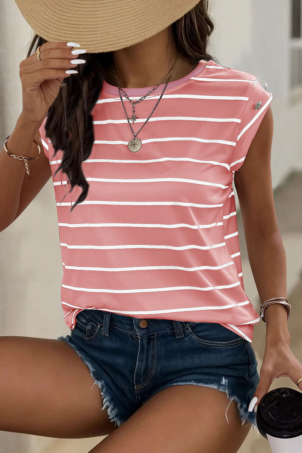 Everyday Fave Black And White Striped Tee