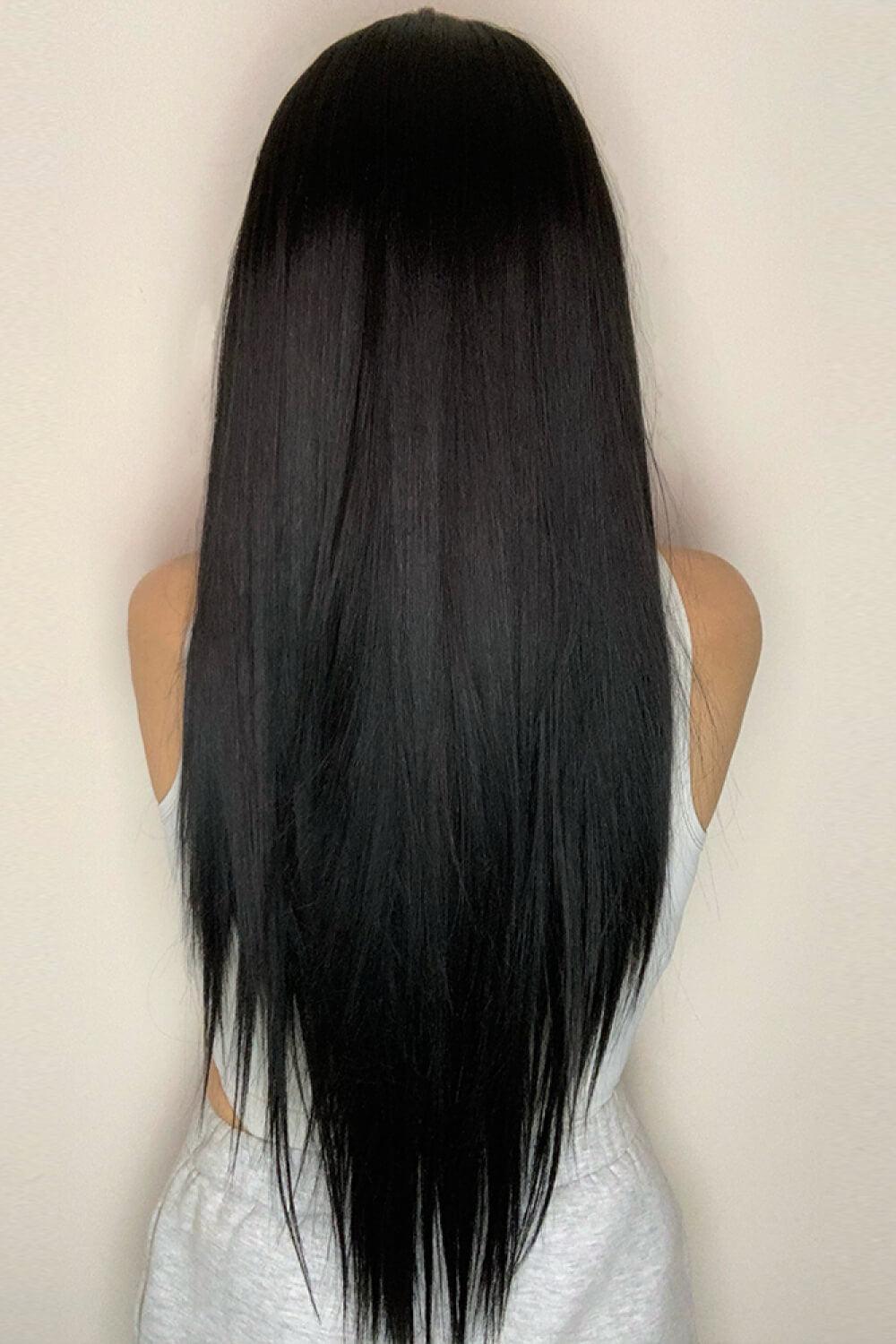 26" Black Long Straight Lace Front Wig - MXSTUDIO.COM