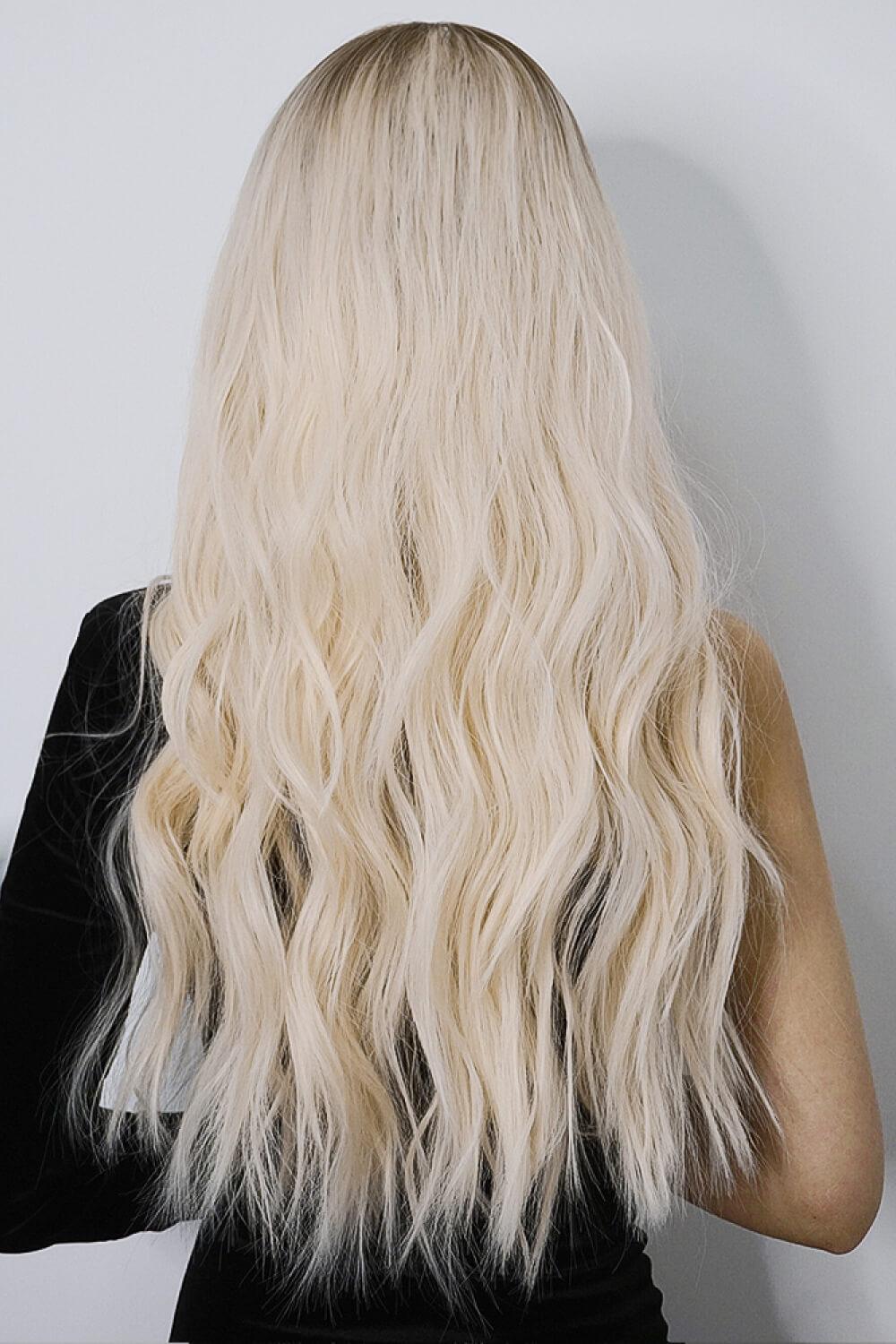 26'' Blonde Ombre Long Wave Full-Machine Wig - MXSTUDIO.COM