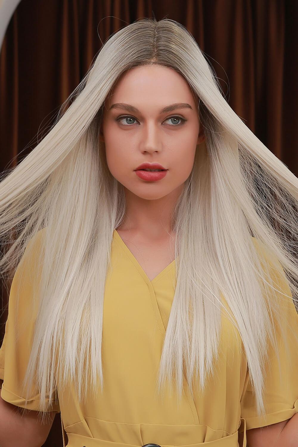 26" Blonde Straight Lace Front Wig - MXSTUDIO.COM