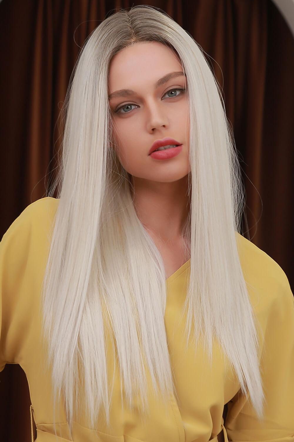 26" Blonde Straight Lace Front Wig - MXSTUDIO.COM