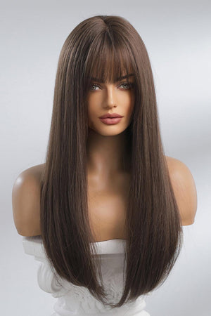 26'' Brown Long Straight Full Machine Wig - MXSTUDIO.COM