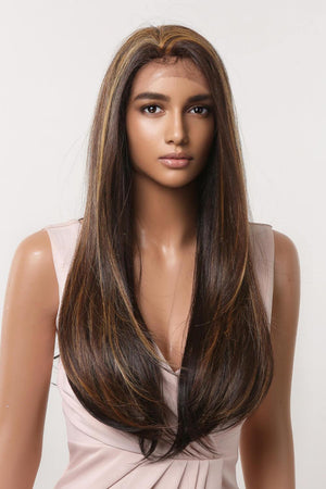 26" Caramel Brown Straight Lace Front Wig - MXSTUDIO.COM