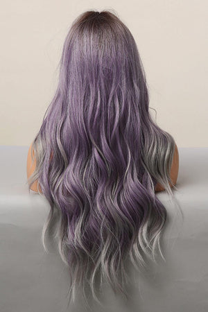 26'' Purple Gray Wavy Full Machine Wig - MXSTUDIO.COM