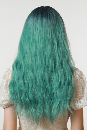 26" Seafoam Ombre Wavy Full-Machine Wig - MXSTUDIO.COM