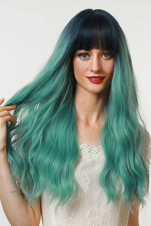 26" Seafoam Ombre Wavy Full-Machine Wig - MXSTUDIO.COM