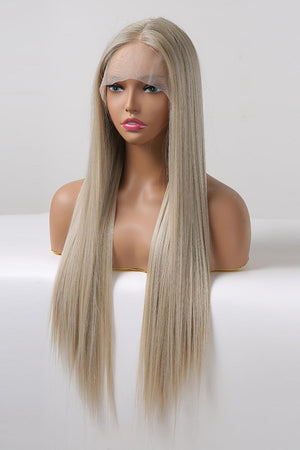 27" Blonde Long Straight Lace Front Wig - MXSTUDIO.COM