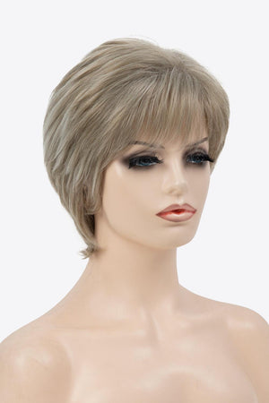 4'' Gold Short Layered Full Machine Wig - MXSTUDIO.COM