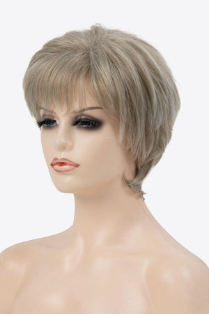 4'' Gold Short Layered Full Machine Wig - MXSTUDIO.COM