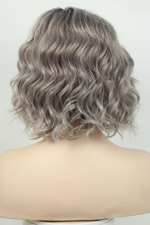 4'' Gray White Short Wavy Full-Machine Wig - MXSTUDIO.COM