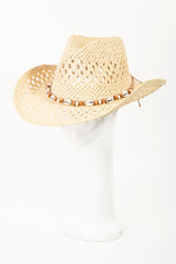 Bohemian Cowrie Shell Beaded String Straw Hat