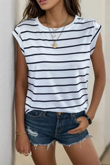 Everyday Fave Black And White Striped Tee