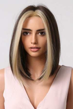 9" Brown Blonde Straight Full-Machine Wig - MXSTUDIO.COM