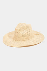 Generous Shading Purple Braided Straw Sun Hat