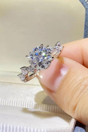 Absolute Glamor Sterling Silver 2 Carat Moissanite Ring - MXSTUDIO.COM