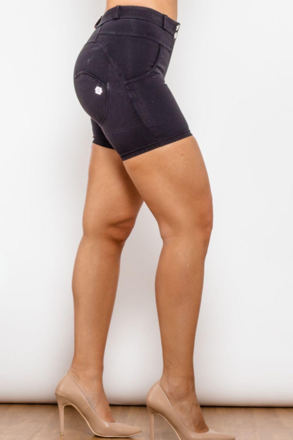 Absolute Shape Black Skinny Denim Shorts - MXSTUDIO.COM