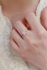 Absolutely Adoring 925 Sterling Silver Moonstone Ring - MXSTUDIO.COM