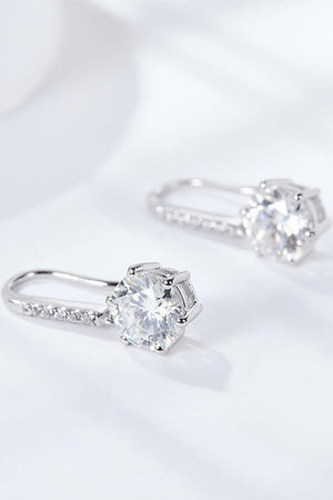 Accentuate Zircon 2 Carat Moissanite Drop Earrings - MXSTUDIO.COM