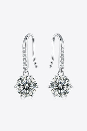 Accentuate Zircon 2 Carat Moissanite Drop Earrings - MXSTUDIO.COM