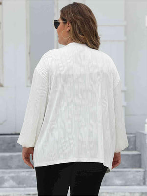 Accessible Fashion Plus Size Open Front Cardigan - MXSTUDIO.COM