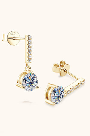 Acclaimed 2 Carat Moissanite Drop Earrings - MXSTUDIO.COM