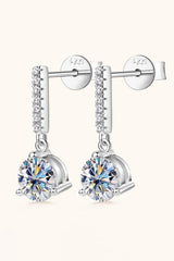 Acclaimed 2 Carat Moissanite Drop Earrings - MXSTUDIO.COM