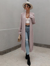 Achieve Joy Waffle Knit Open Front Duster Cardigan - MXSTUDIO.COM