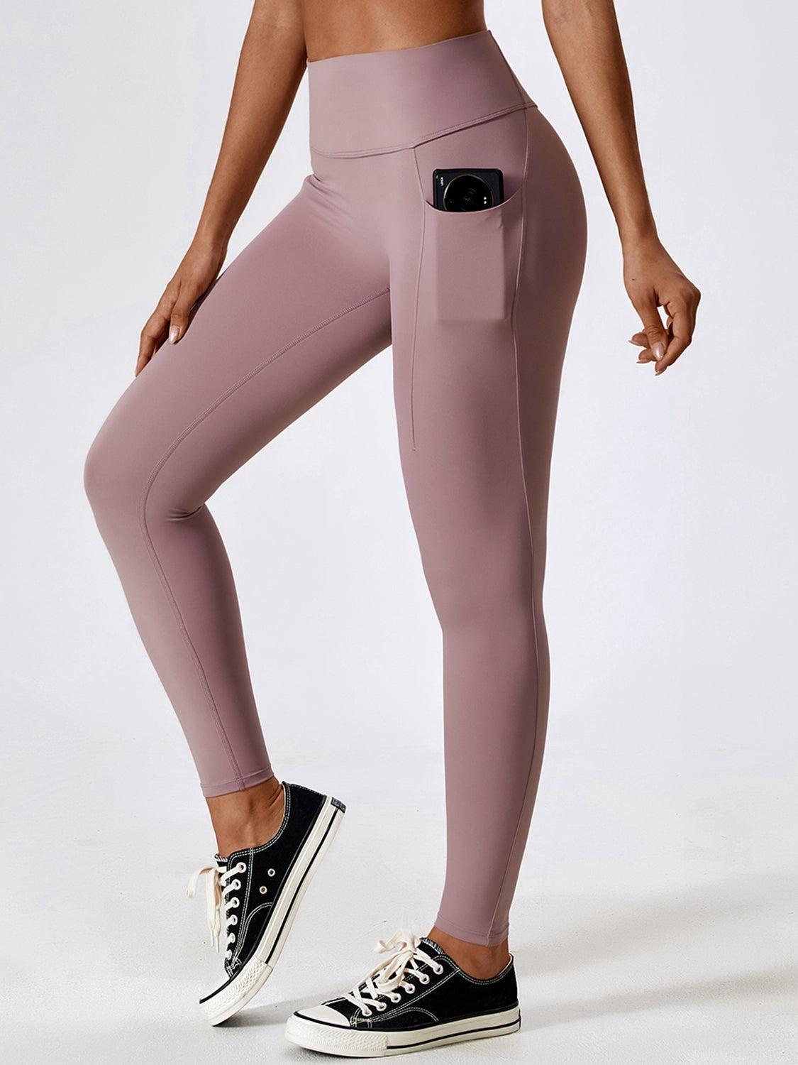 Active And Practical Slim Fit Leggings With Pockets - MXSTUDIO.COM