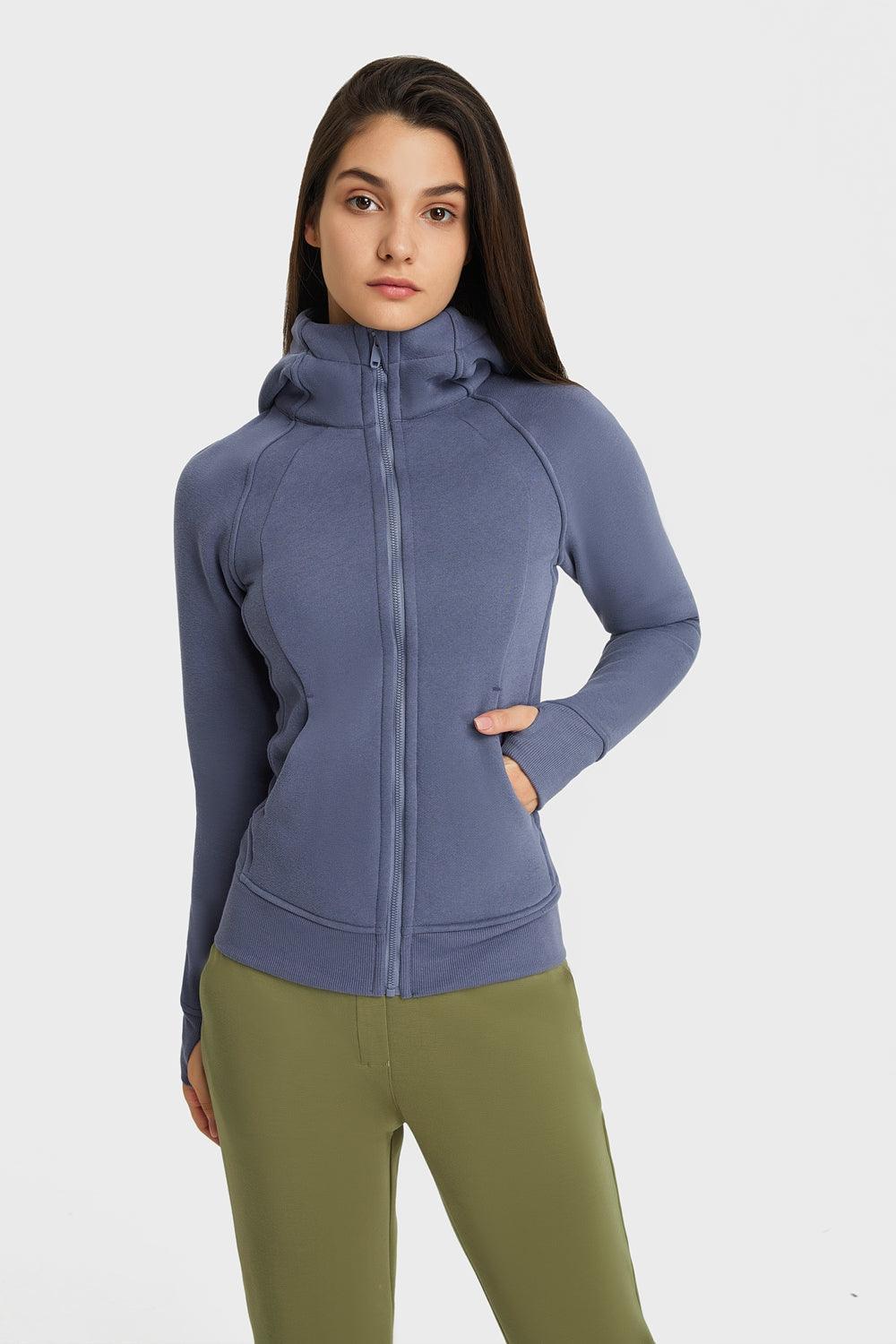 Active Hoodie with Distinctive Stitching - MXSTUDIO.COM