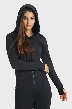 Active Hoodie with Distinctive Stitching - MXSTUDIO.COM