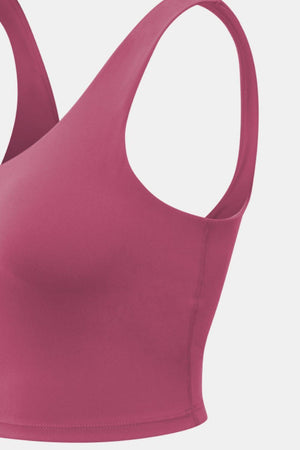 Activewear Essential Scoop Neck Active Crop Tank - MXSTUDIO.COM