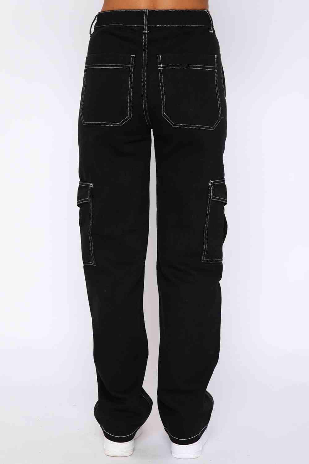 Adaptable Outfit Cargo High Waisted Jeans - MXSTUDIO.COM