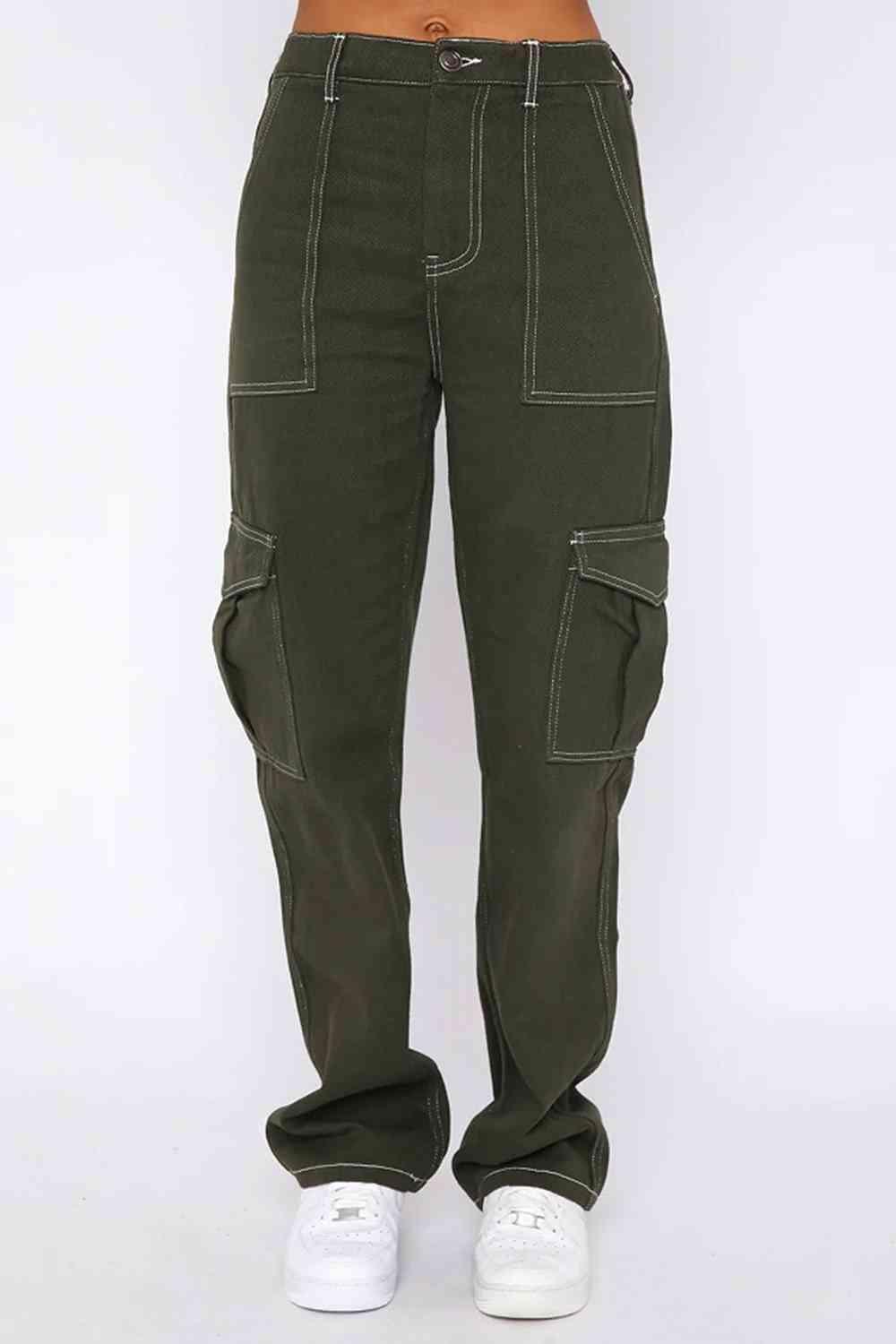 Adaptable Outfit Cargo High Waisted Jeans - MXSTUDIO.COM