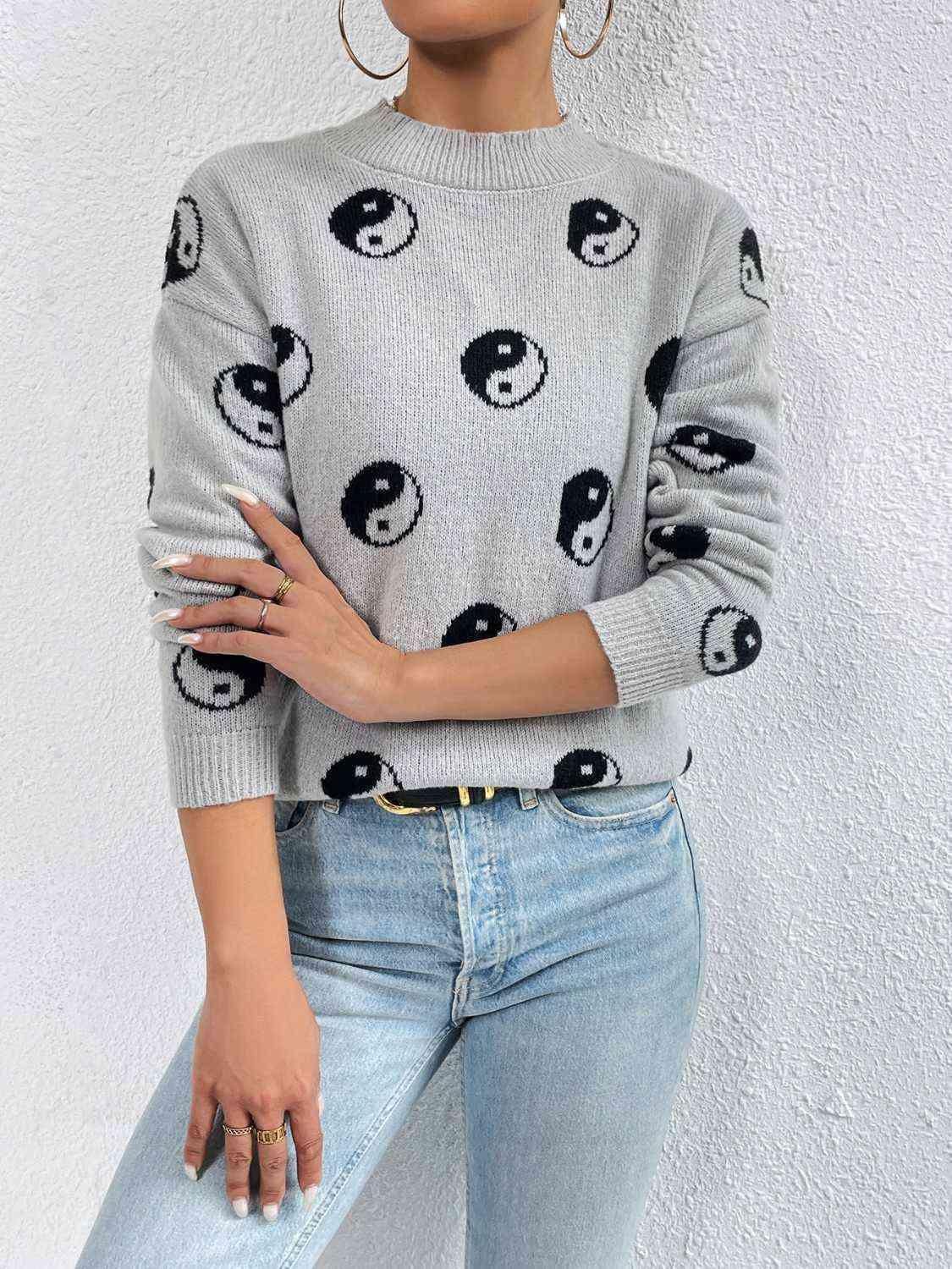 Adorable Comfort Crew Neck Knit Pullover Sweater-MXSTUDIO.COM