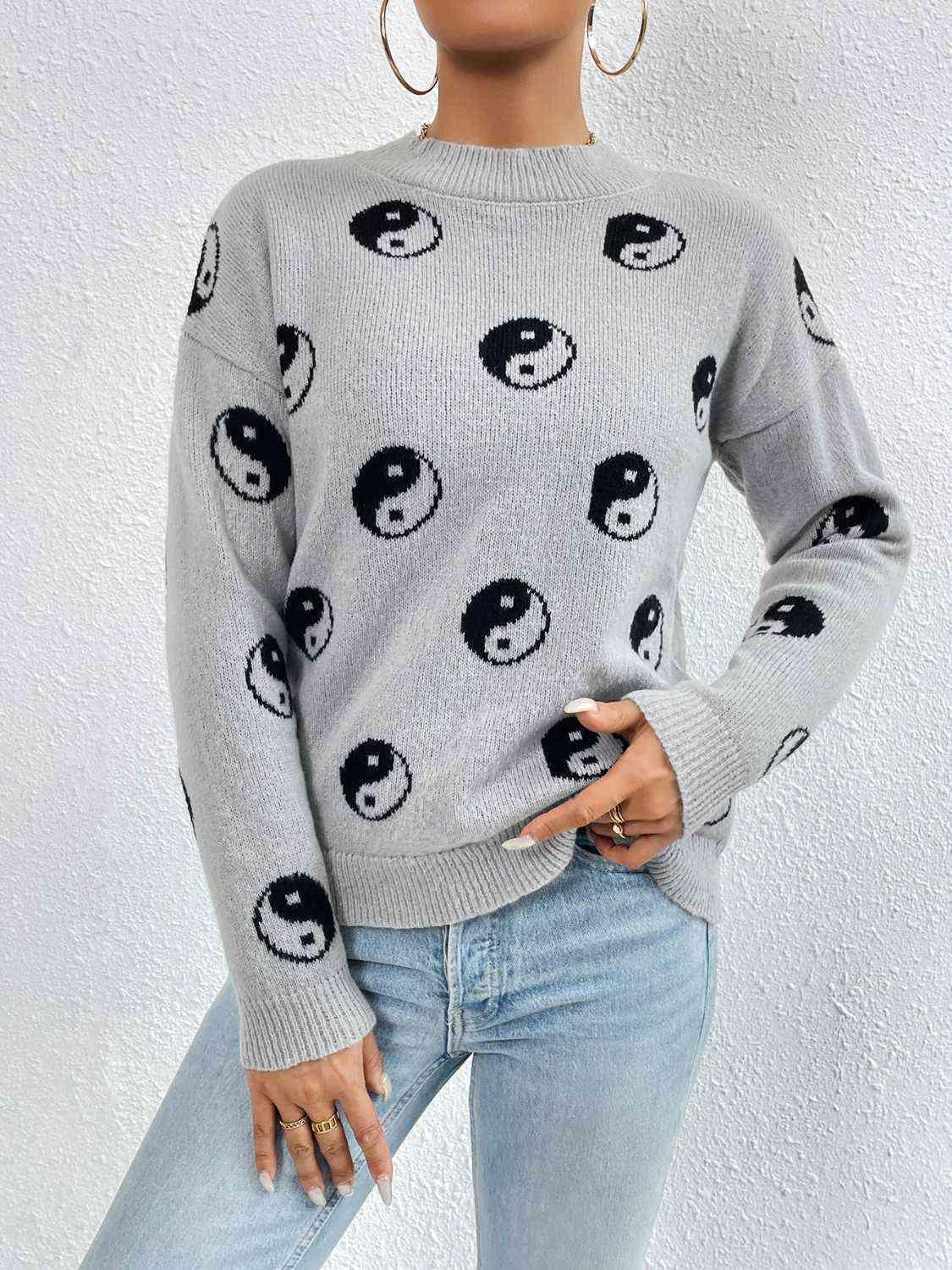 Adorable Comfort Crew Neck Knit Pullover Sweater-MXSTUDIO.COM