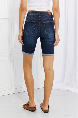 Adventurous Distressed Denim Bermuda Shorts - MXSTUDIO.COM