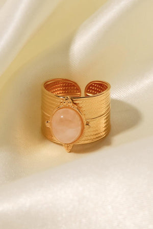 Aesthetically Attractive 18K Gold-Plated Wide Open Ring - MXSTUDIO.COM