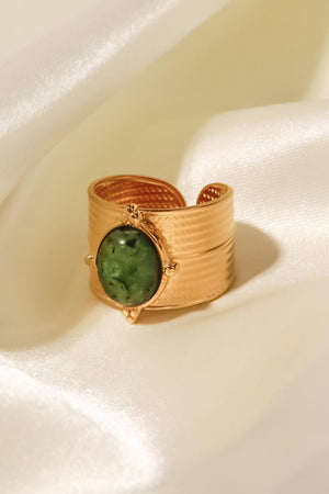 Aesthetically Attractive 18K Gold-Plated Wide Open Ring - MXSTUDIO.COM