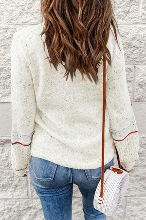 Affable Fall Knit Crew Neck Pullover Sweater-MXSTUDIO.COM