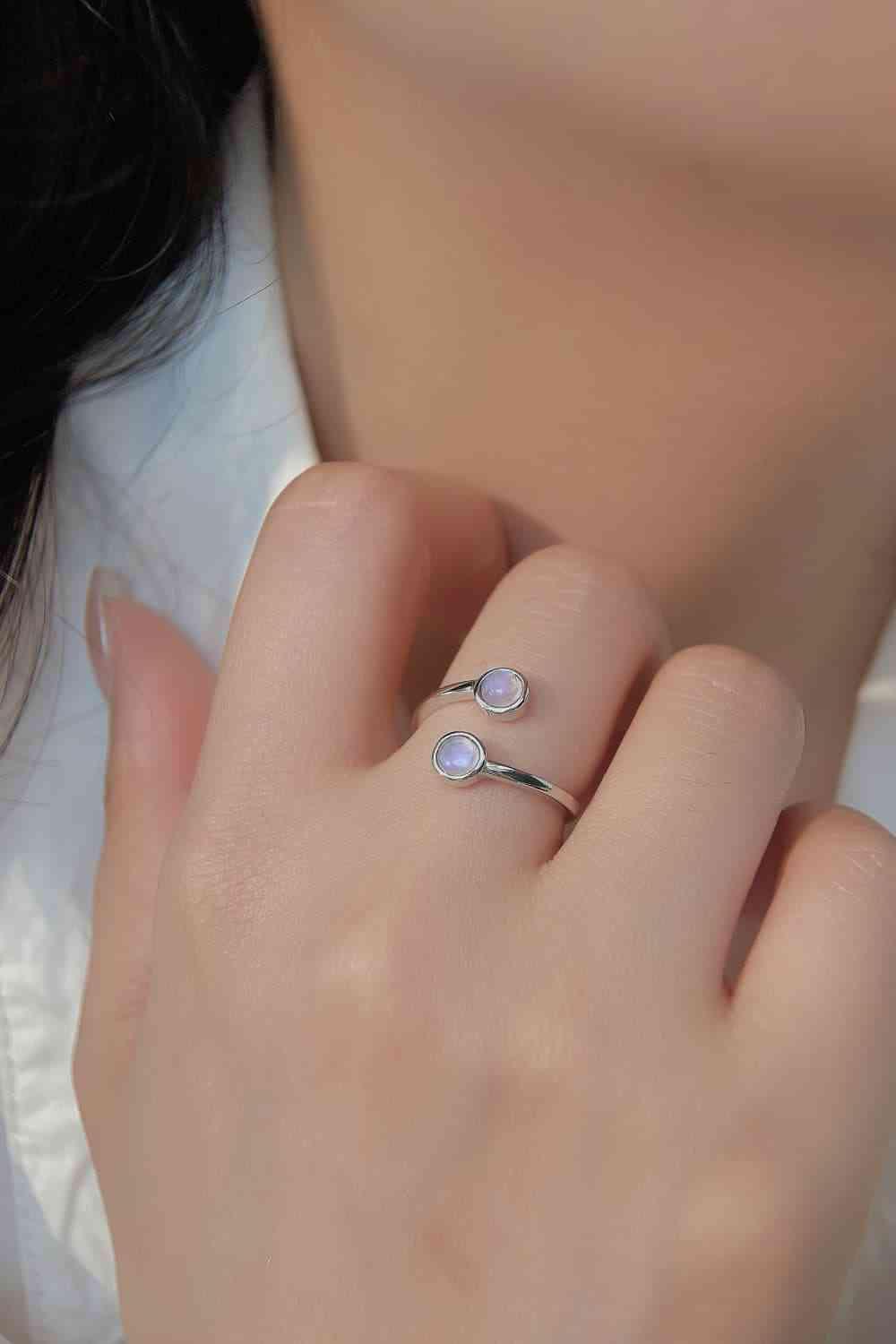 Affectionate Icon Natural Moonstone Toi Et Moi Ring-MXSTUDIO.COM