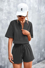 Agile Cropped T-Shirt and Shorts Set - MXSTUDIO.COM