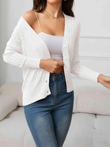 Agreeable Warmth Knit Button Up Cardigan-MXSTUDIO.COM