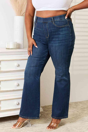 Agreeable Women's Plus Size Elastic Waist Jeans - MXSTUDIO.COM