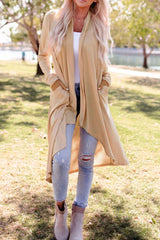 Airy Fresh Beige Open Front Cardigan - MXSTUDIO.COM