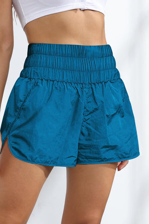 Airy Smocked High Waist Sports Shorts - MXSTUDIO.COM