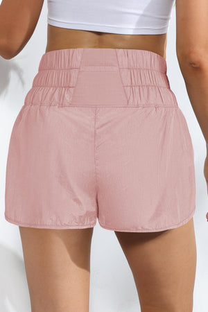 Airy Smocked High Waist Sports Shorts - MXSTUDIO.COM