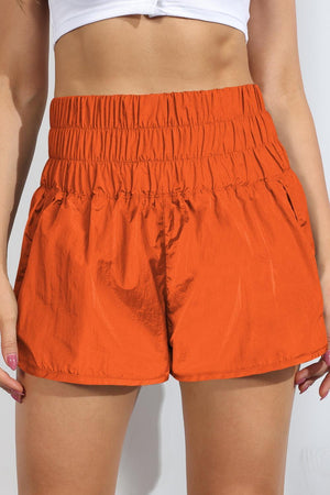 Airy Smocked High Waist Sports Shorts - MXSTUDIO.COM